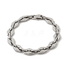 304 Stainless Steel Rhombus Link Chain Bracelets for Women Men BJEW-F488-66P-4