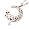 304 Stainless Steel Necklaces NJEW-Q338-07P-3