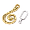 20Pcs 2 Colors Tibetan Style Alloy Hook and Eye Clasps FIND-YW0003-89-2