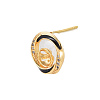 Brass Micro Pave Clear Cubic Zirconia Stud Earring Findings KK-N233-125-NF-3