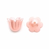 Spary Painted Acrylic Beads ACRP-WH0001-02B-1