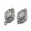 Anti-Tarnish Rhodium Plated 925 Sterling Silver Box Clasps STER-L057-010P-1