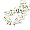 Handmade Printed Porcelain Beads Strand PORC-T133-02A-3