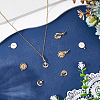 8Pcs 4 Styles Brass Pendants KK-SC0007-20-4