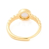 Round Natural Blue Lace Agate Adjustable Rings LS-RJEW-Q817-03G-03-3