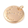 Brass with Clear Cubic Zirconia Pendants LS-KK-N256-24L-G-2