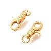 Brass Micro Pave Clear Cubic Zirconia Lobster Claw Clasps KK-G600-25G-03-2
