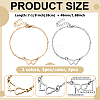 4Pcs 2 Colors 304 Stainless Steel Wing Link Bracelets BJEW-HY0001-08-2