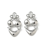 Brass Micro Pave Clear Cubic Zirconia Pendants KK-A280-16P-1