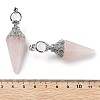 Natural & Synthetic Mixed Gemstone Faceted Cone Big Pendants G-P552-04P-4