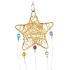 Star Iron Colorful Chandelier Decor Hanging Prism Ornaments HJEW-P012-01G-4