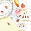 5Pcs 5 Styles Brass Enamel Pendants KK-CJ0003-43-3