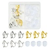 12Pcs 3 Colors Brass Clip-on Earring Findings KK-FS0001-33-1