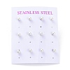 Plastic Imitation Pearl Stud Earrings STAS-D0001-03-P-B-3