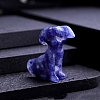 Dyed & Heated Natural Blue Aventurine Carved Dog Statue PW-WG97821-17-1