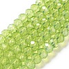 Baking Paint Transparent Glass Beads Strands LS-DGLA-A034-J8MM-D07-1