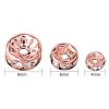 Rondelle Brass Rhinestone Spacer Beads RB-PH0001-05RG-NF-5