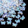 AB Color Plated Transparent Glass Beads GLAA-Z020-01-2