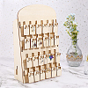4-Tier Wood Earring Display Card Stands ODIS-WH0054-01-5
