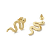 304 Stainless Steel Snake Stud Earrings for Women EJEW-A035-01G-2