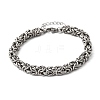 304 Stainless Steel Byzantine Chains Bracelets for Women BJEW-P399-01A-P-4