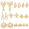 18Pcs 9 Styles Alloy Pendants TIBEP-ME0001-08-1