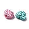 Pearlized Opaque Acrylic Waffle Beads X-OACR-G052-06-2