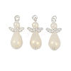 ABS Plastic Imitation Pearl Pendants PALLOY-JF04009-S-1