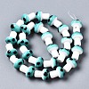 Handmade Porcelain Ceramic Beads Strands PORC-T006-05D-2