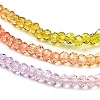 Transparent Painted Glass Beads Strands X1-DGLA-A034-T1mm-A12-4
