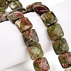 Natural Unakite Beads Strands G-T138-158-1