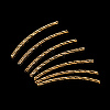 Brass Curved Tube Beads X-KK-T014-49G-2