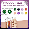 240Pcs 8 Colors Spray Painted Crackle Glass Beads Strands CCG-PH0001-21B-2