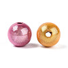 Spray Painted Acrylic Beads X-MACR-Q154-8mm-M-2