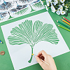 2 Sheets 2 Styles Autumn Theme PET Hollow Out Drawing Painting Stencils DIY-GF0009-78-3