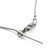 Ion Plating(IP) Adjustable 304 Stainless Steel Snake Chain Necklaces NJEW-K270-01P-4