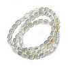 Electroplate Glass Beads Strands EGLA-L042-HR03-2