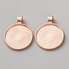 Zinc Alloy Pendant Cabochon Settings FIND-WH0365-028RG-1