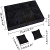 Velours Wooden Bracelet/Bangle/Watch Displays BDIS-WH0003-01-3