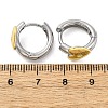 Brass Micro Pave Clear Cubic Zirconia Hoop Earrings EJEW-H158-19B-GP-5