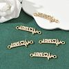 SHEGRACE Brass Micro Pave Clear Cubic Zirconia Connector Charms XGRQ3D931-494G-5