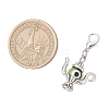 Teapot Handmade Evil Eye Lampwork & Tibetan Style Alloy Pendant Decorations HJEW-JM03543-02-3