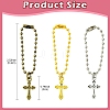 60Pcs 3 Colors Alloy Cross Pendant Decoration HJEW-YW00042-3