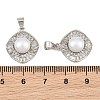 Brass Micro Pave Clear Cubic Zirconia Pendants KK-CBA6A75-43P-3