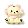 Opaque Resin Puppy Cabochons CRES-A056-01C-1