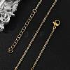 Ion Plating(IP) 304 Stainless Steel Cable Chain Necklace STAS-T040-PJ205-60-4