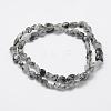 Natural Black Rutilated Quartz Beads Strands G-F521-31-2