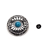 1-Hole Alloy & Turquoise Decorative Rivets PALLOY-WH0092-11A-P-1