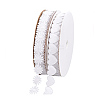 2 Rolls 2 Styles Heart & Flower Polyester Lace Ribbon OCOR-PH0004-66A-8