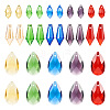  30Pcs 15 Styles Transparent Glass Pendants GLAA-TA0001-34-1